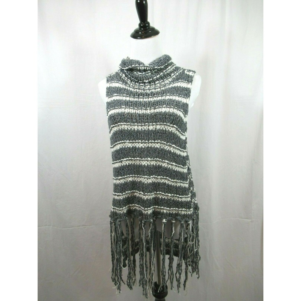 Free People Folksong Sleeveless Fringe Sweater Women Small Boho Festival